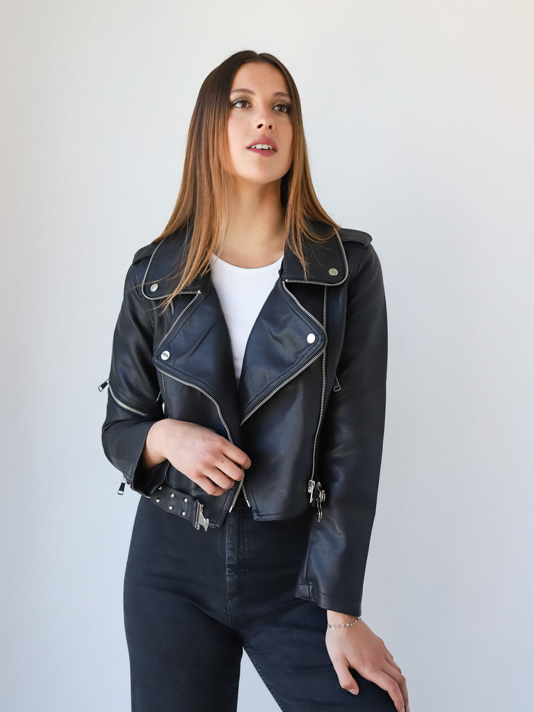 BIKER ECOCUERO BLACK
